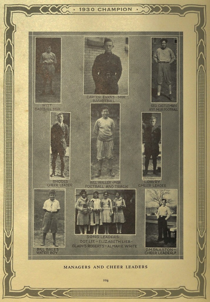 Managers and Cheerleeders 1930